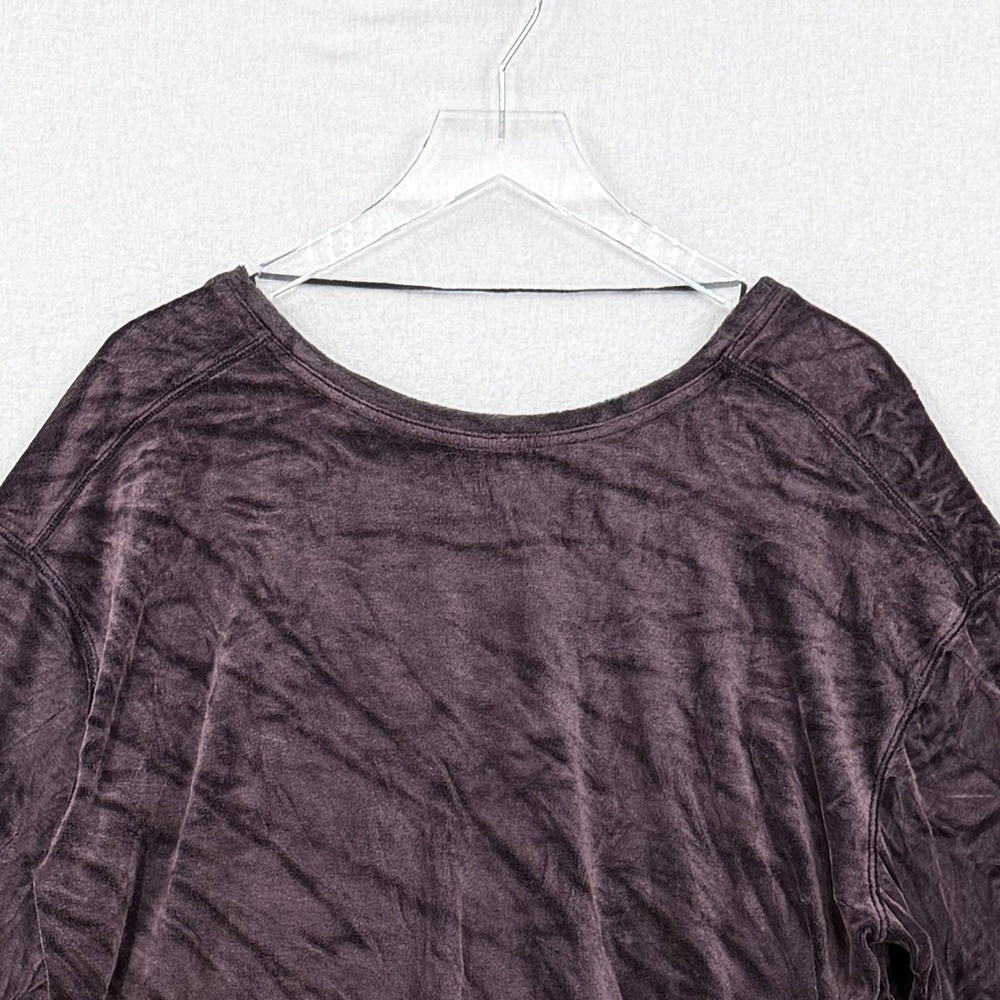 WE THE FREE PEOPLE Valerie Velvet Tee Shirt Women Small Purple Navy Short Sleeve - Picture 5 of 15